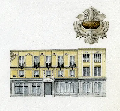 Le Restaurant Drouant où se réunissent les jurés Goncourt depuis 1914. Archives Éditions Gallimard.