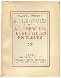 Marcel Proust, À l’ombre des jeunes filles en fleurs, Éditions de la NRF, 30 novembre 1918. Édition originale. Coll. part. Photo Francesca Mantovani © Éditions Gallimard.