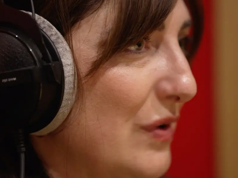 Virginie Grimaldi en enregistrement