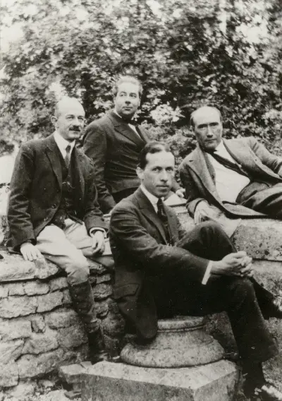 Jacques Rivière, Jean Schlumberber, Roger Martin du Gard et André Gide, août 1922. Coll. part.