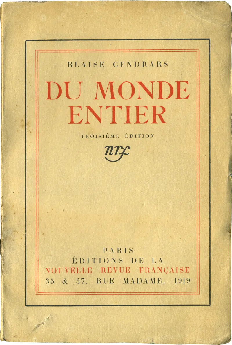 Du monde entier - Blaise Cendrars