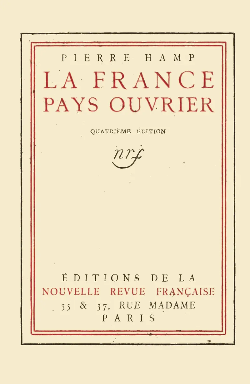 La France, pays ouvrier - Pierre Hamp