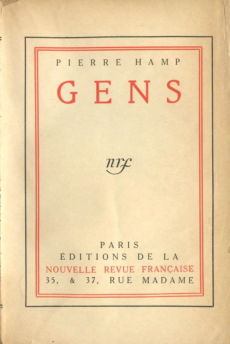 Gens - Pierre Hamp