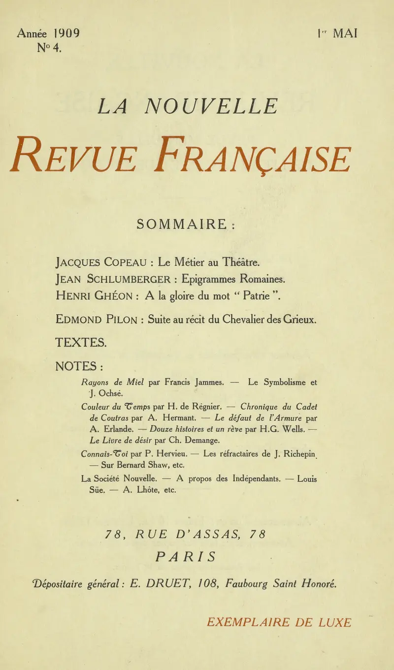 La Nouvelle Revue Française - Collectif