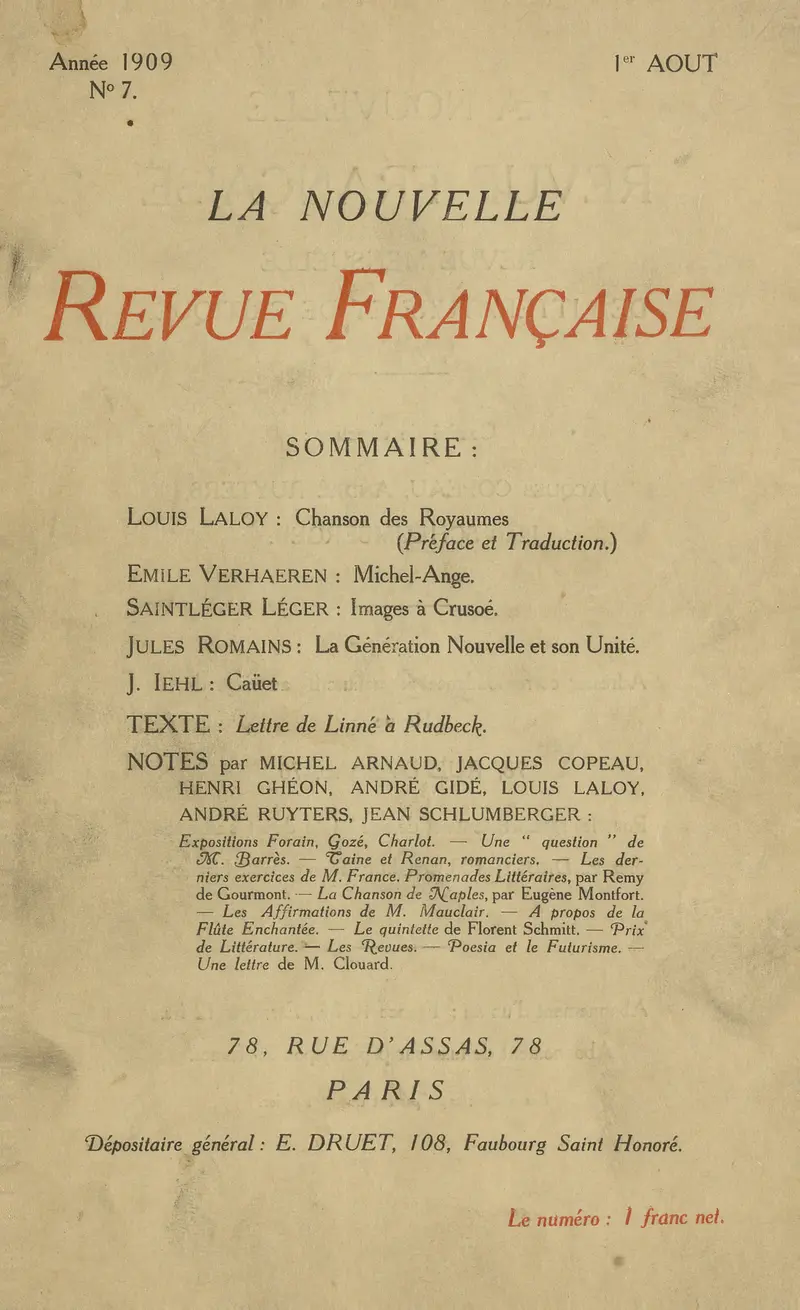 La Nouvelle Revue Française - Collectif