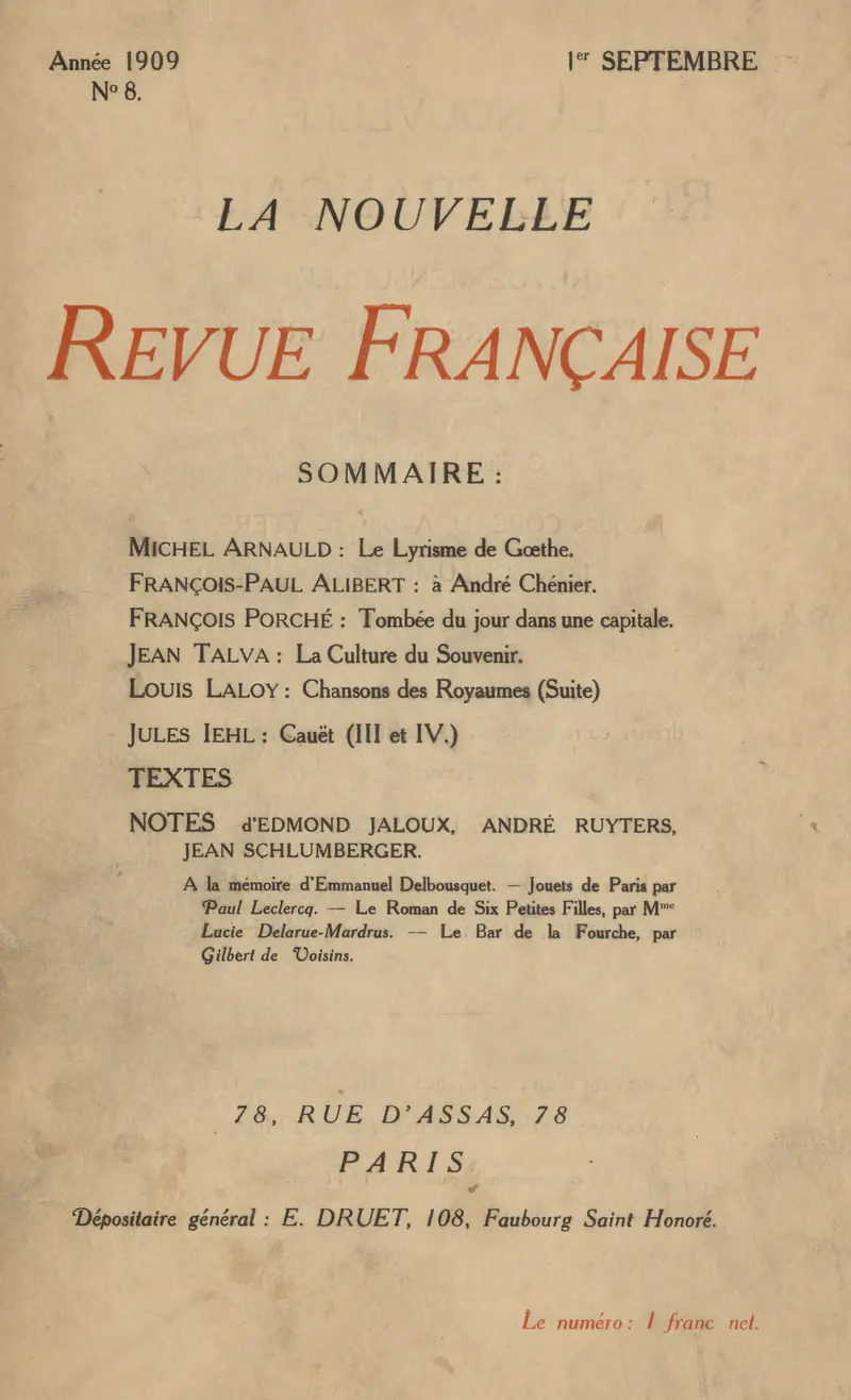 La Nouvelle Revue Française - Collectif