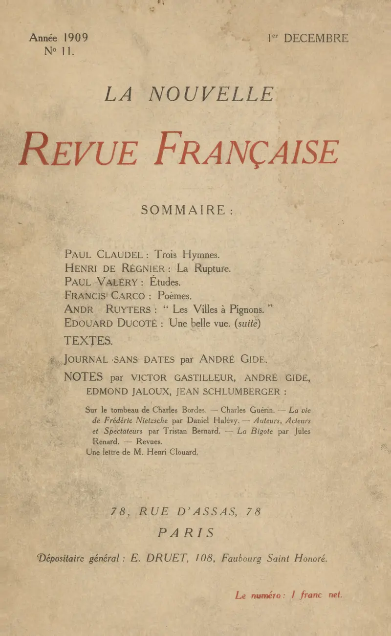 La Nouvelle Revue Française - Collectif