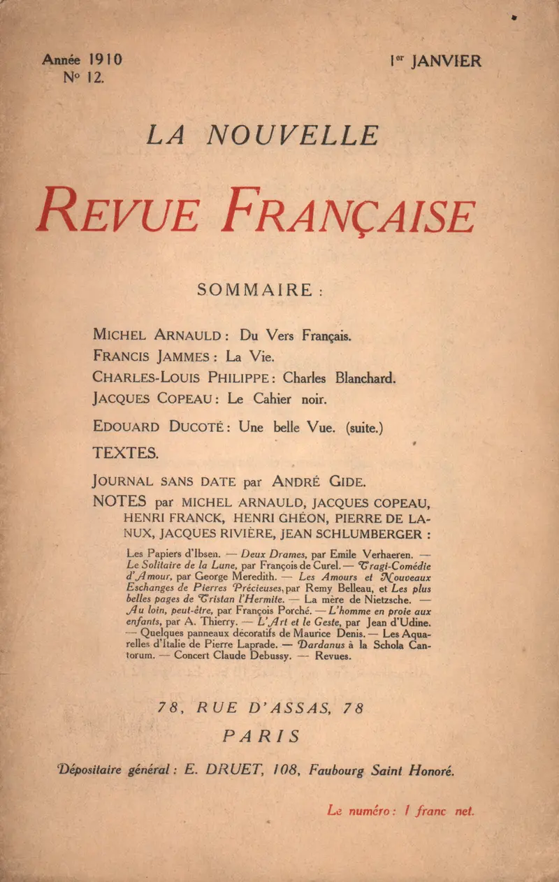 La Nouvelle Revue Française - Collectif