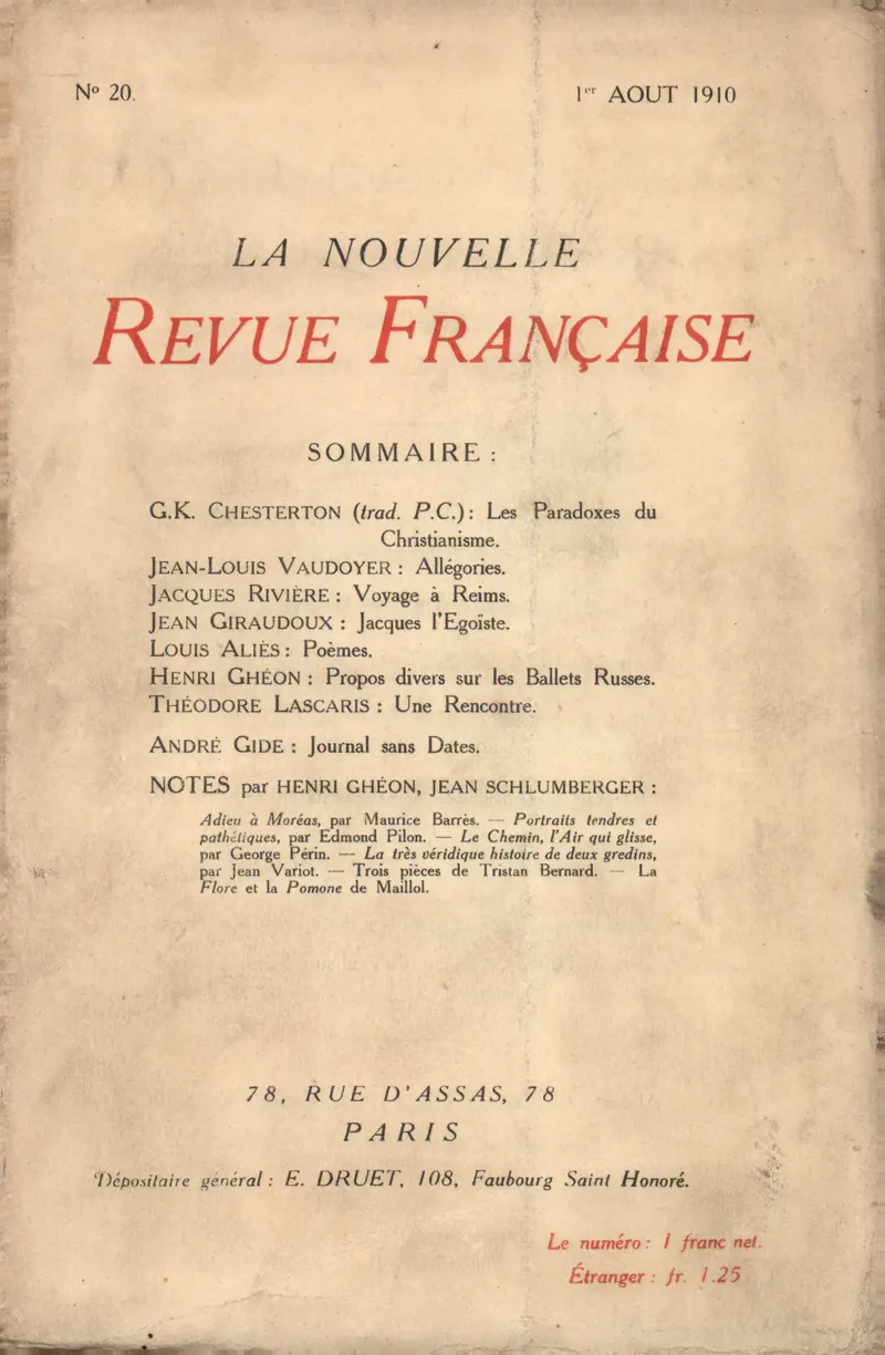 La Nouvelle Revue Française - Collectif