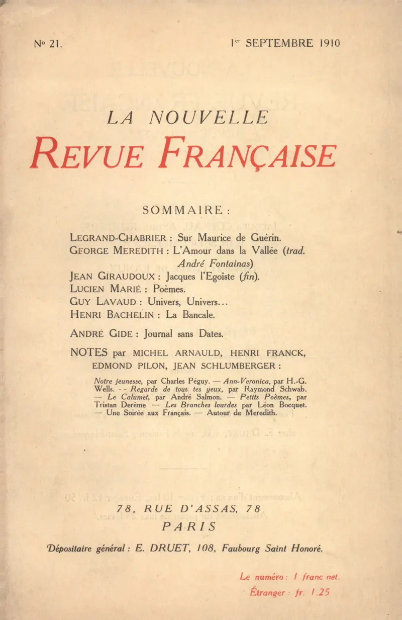 La Nouvelle Revue Française - Collectif