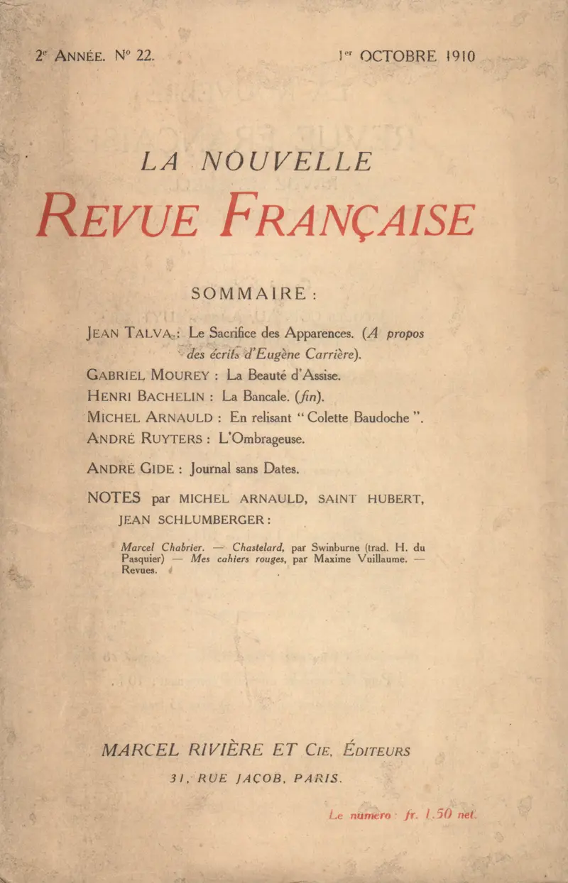La Nouvelle Revue Française - Collectif