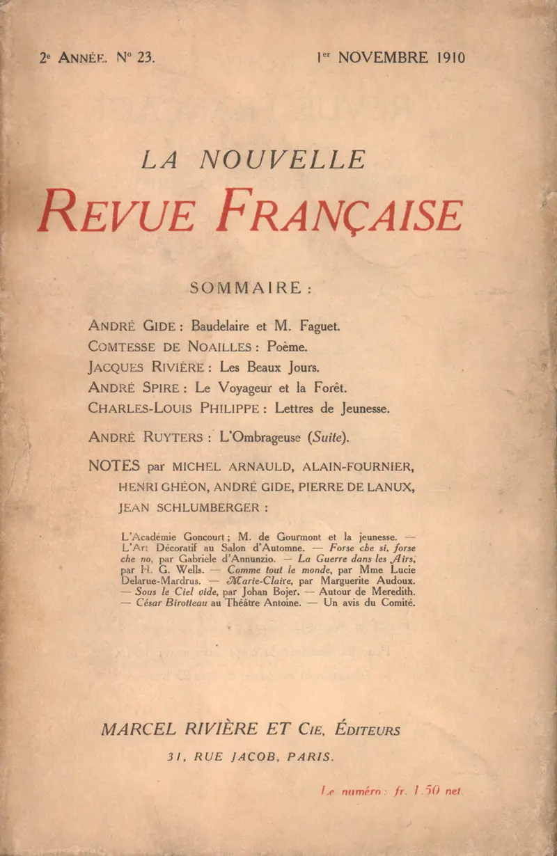 La Nouvelle Revue Française - Collectif