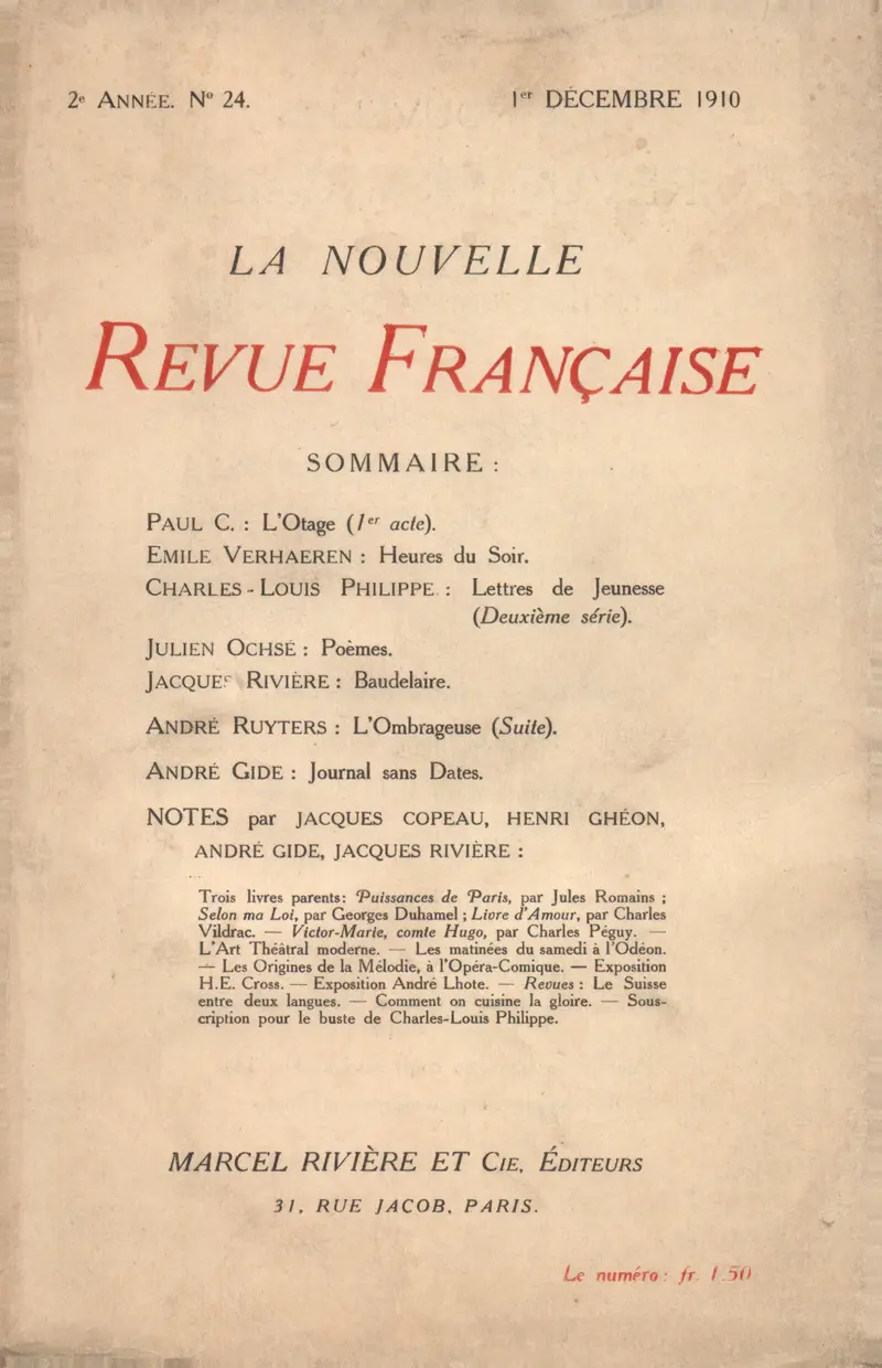 La Nouvelle Revue Française - Collectif