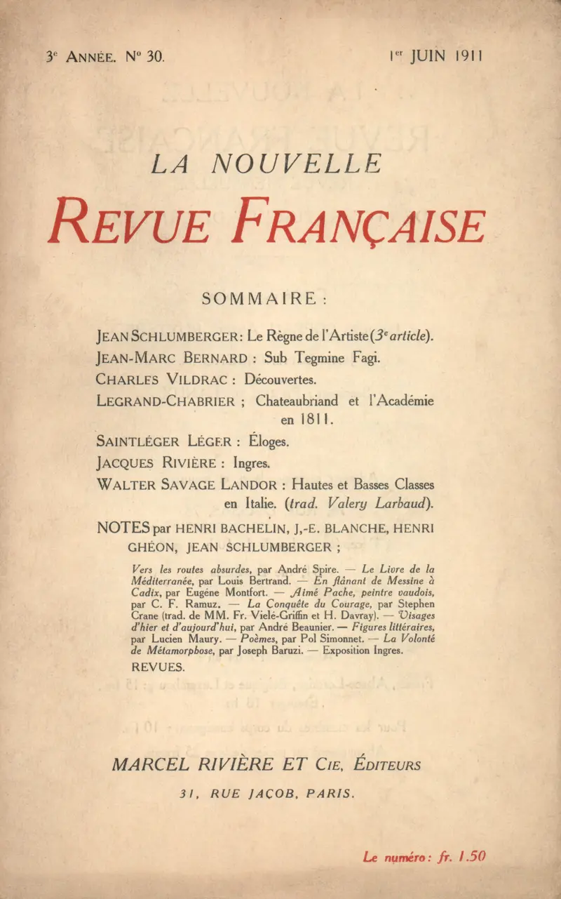 La Nouvelle Revue Française - Collectif