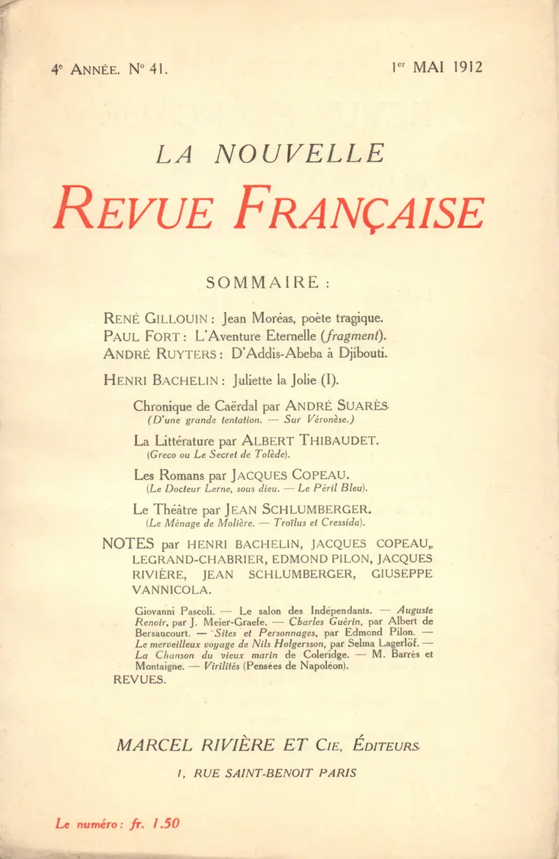 La Nouvelle Revue Française - Collectif