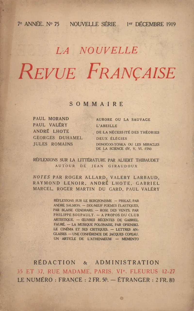 La Nouvelle Revue Française - Collectif