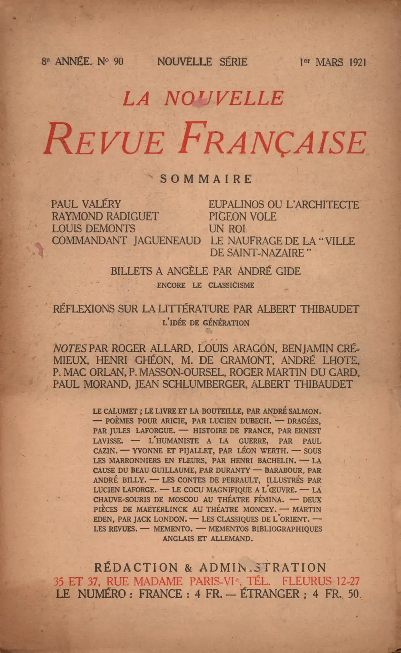 La Nouvelle Revue Française - Collectif