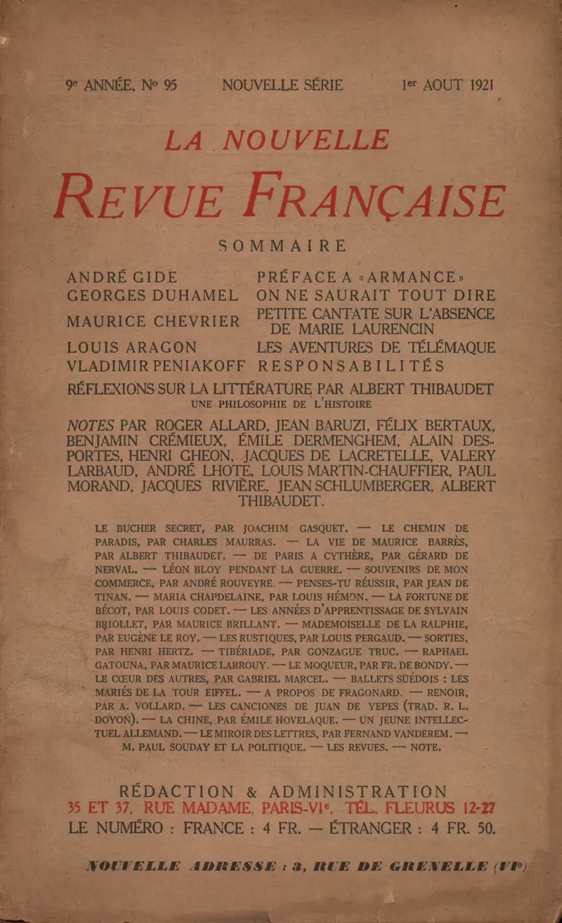 La Nouvelle Revue Française - Collectif
