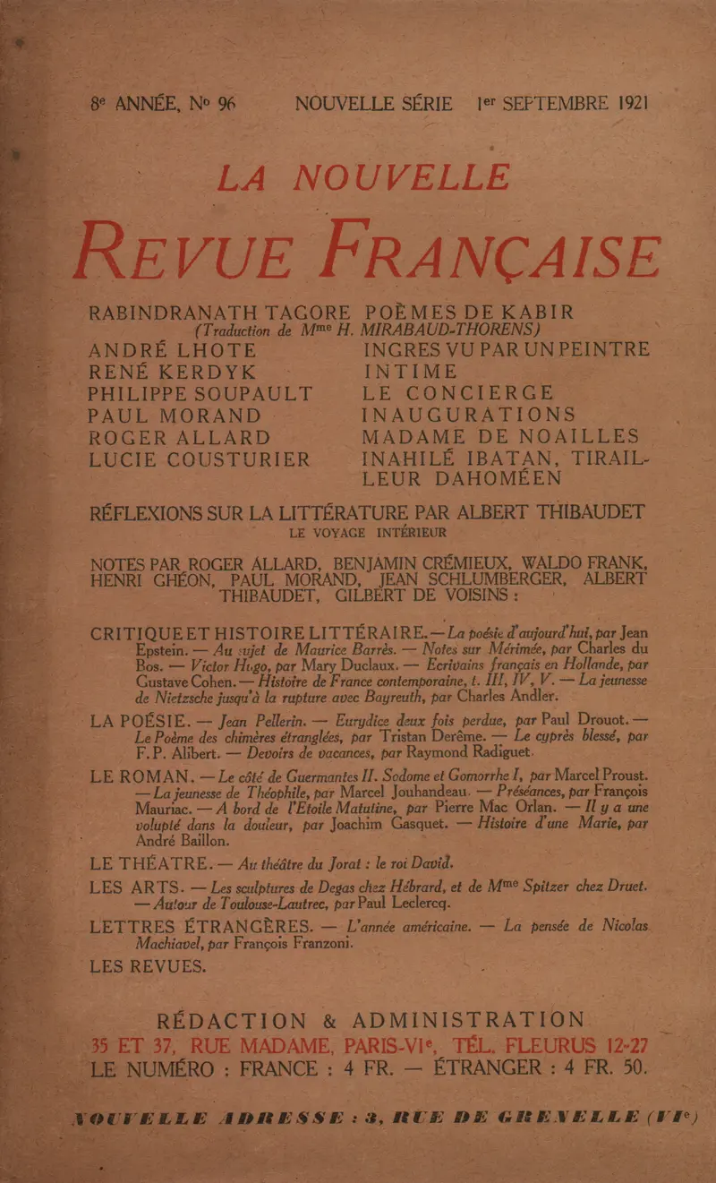 La Nouvelle Revue Française - Collectif