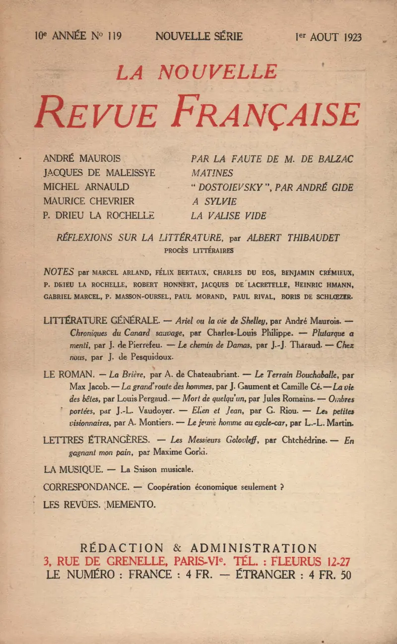 La Nouvelle Revue Française - Collectif