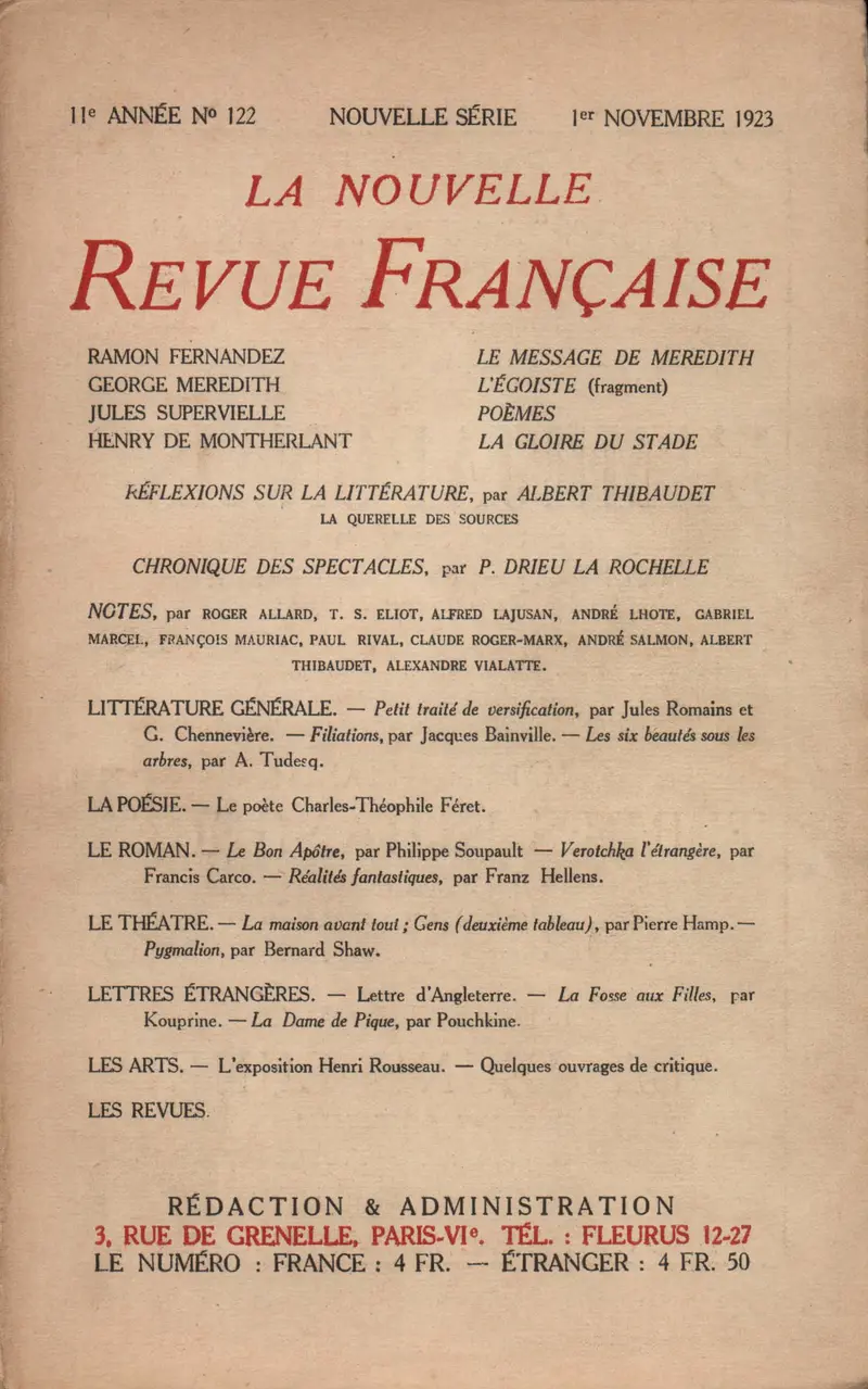 La Nouvelle Revue Française - Collectif