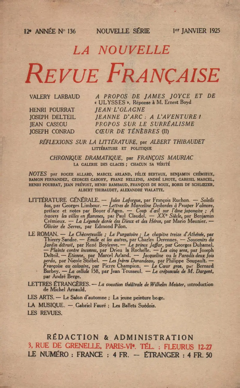 La Nouvelle Revue Française - Collectif