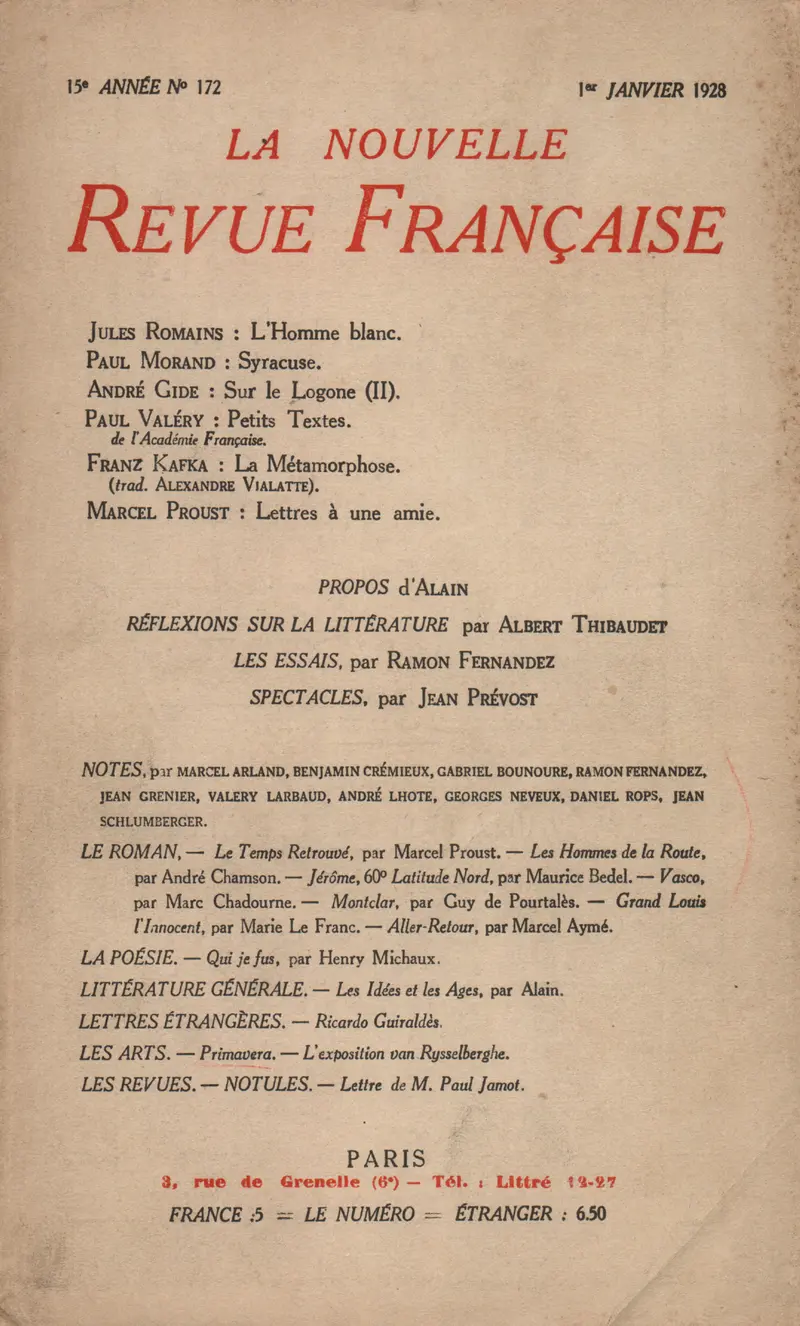 La Nouvelle Revue Française - Collectif