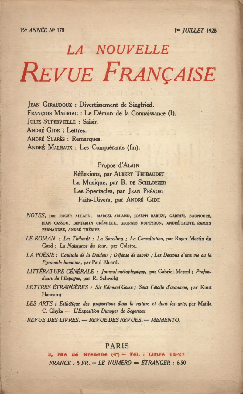 La Nouvelle Revue Française - Collectif