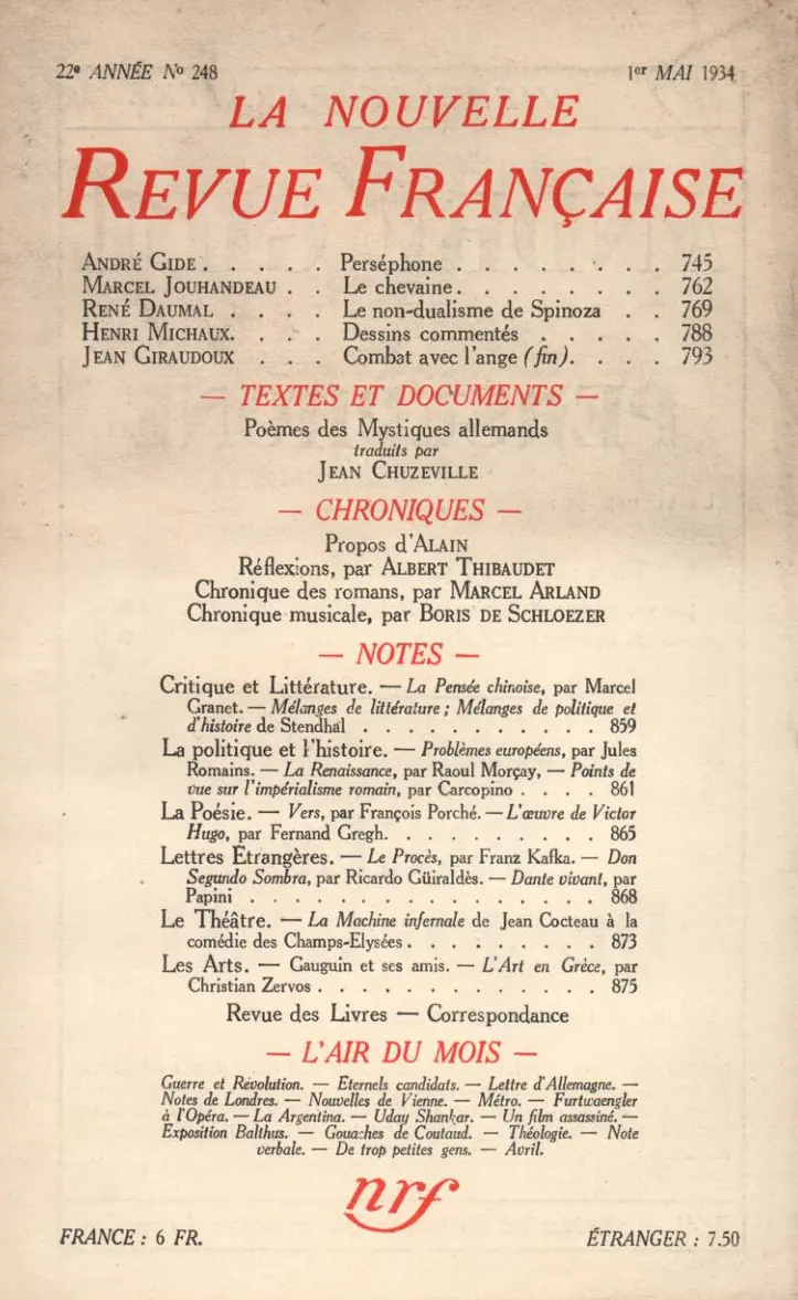 La Nouvelle Revue Française - Collectif