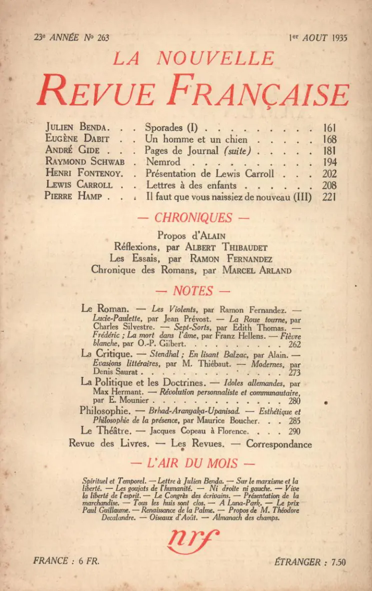 La Nouvelle Revue Française - Collectif