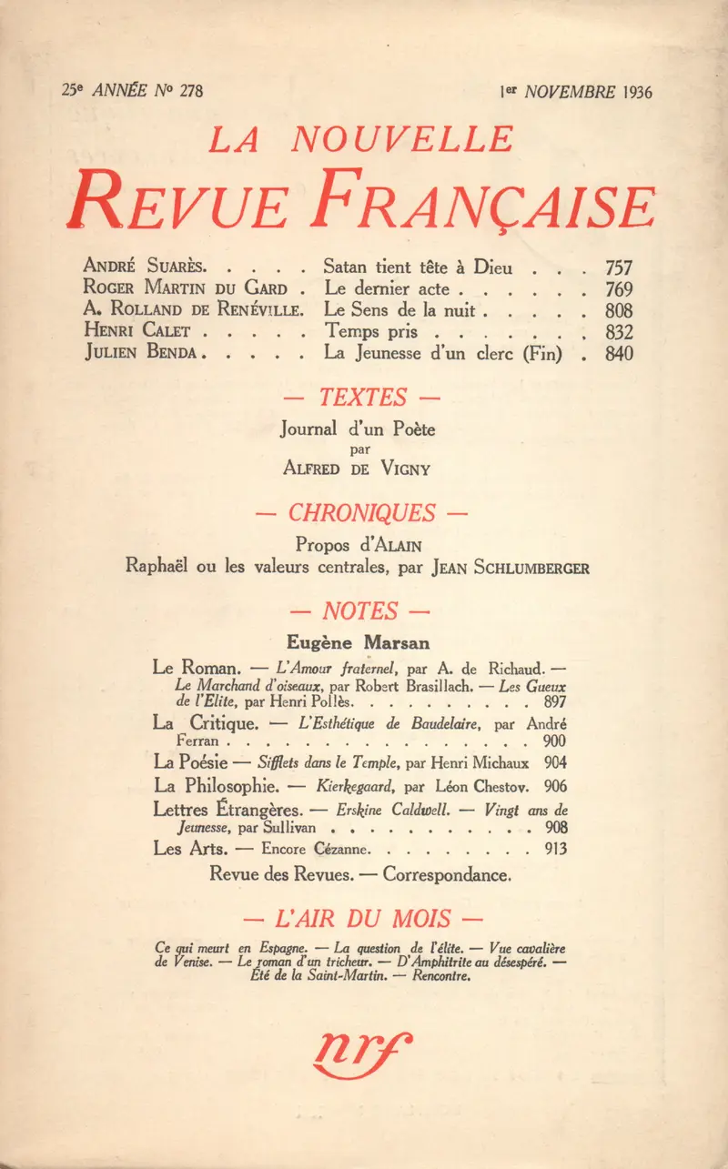 La Nouvelle Revue Française - Collectif