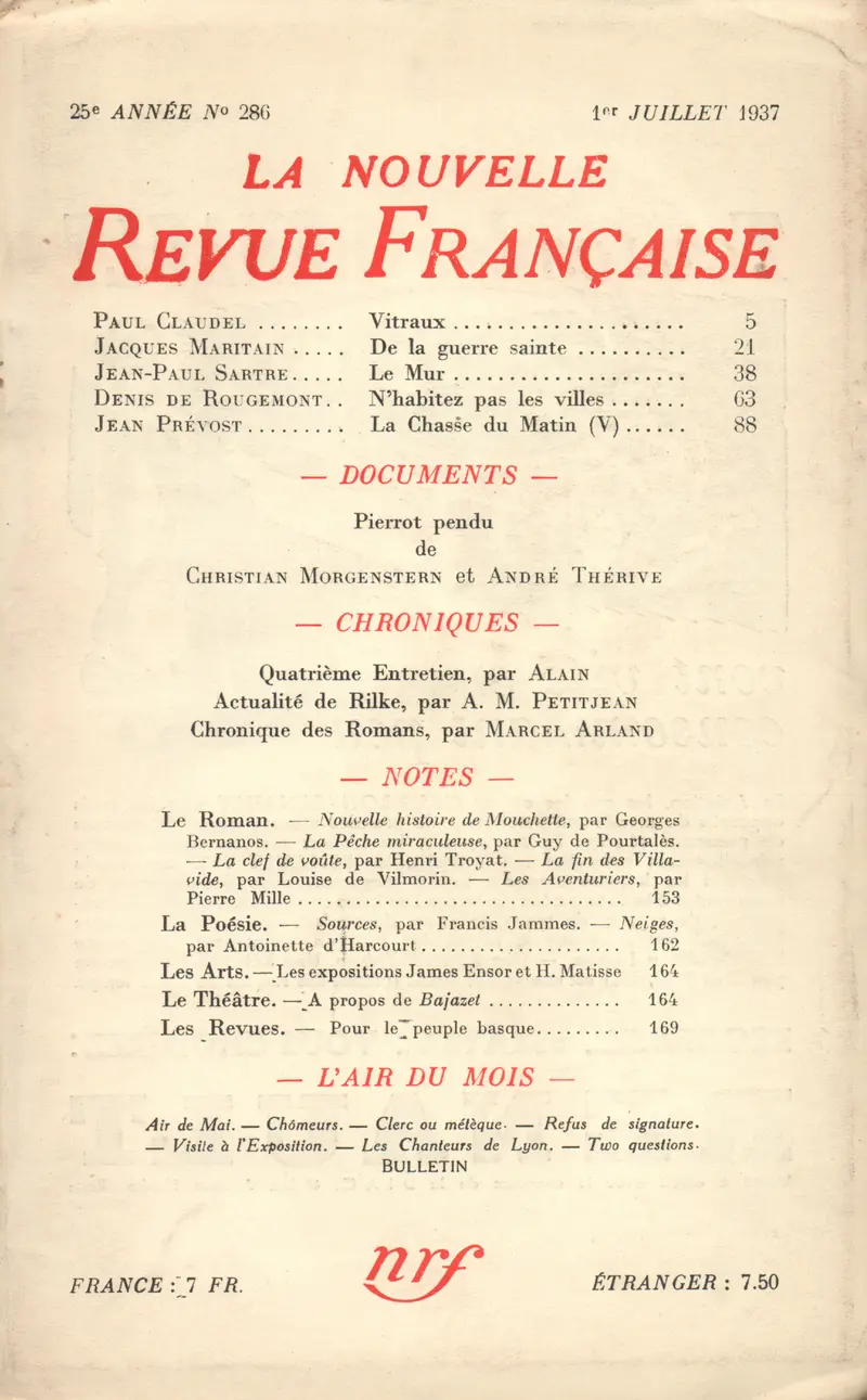 La Nouvelle Revue Française - Collectif
