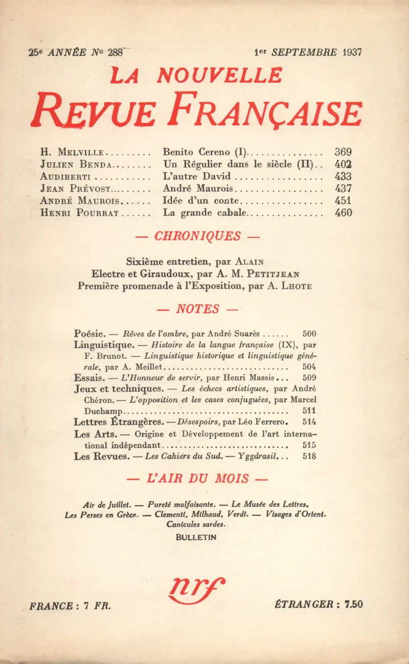 La Nouvelle Revue Française - Collectif