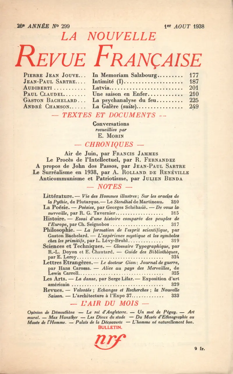 La Nouvelle Revue Française - Collectif