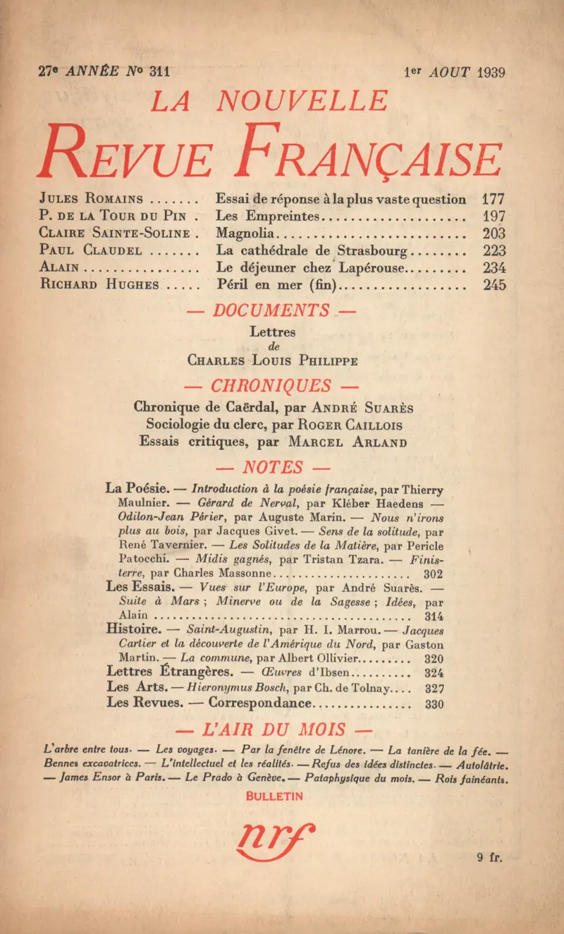 La Nouvelle Revue Française - Collectif