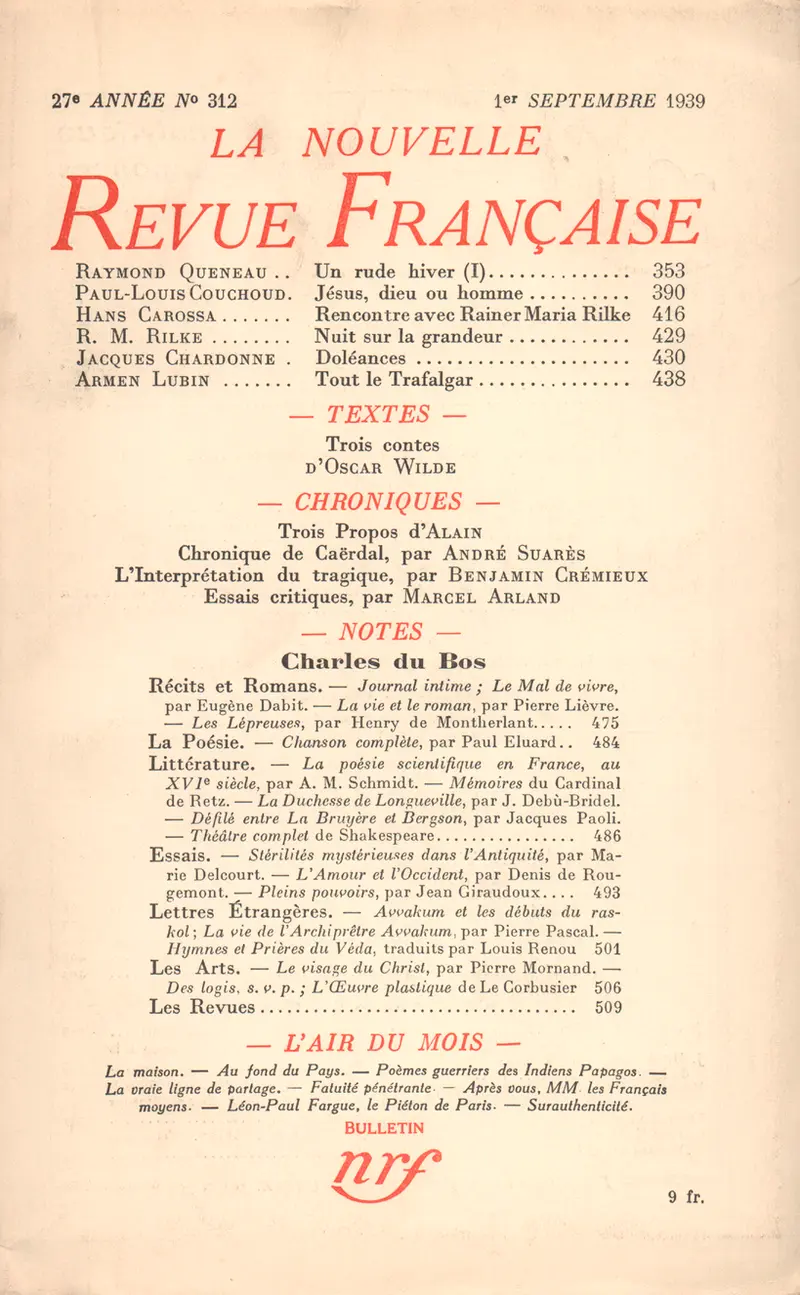 La Nouvelle Revue Française - Collectif