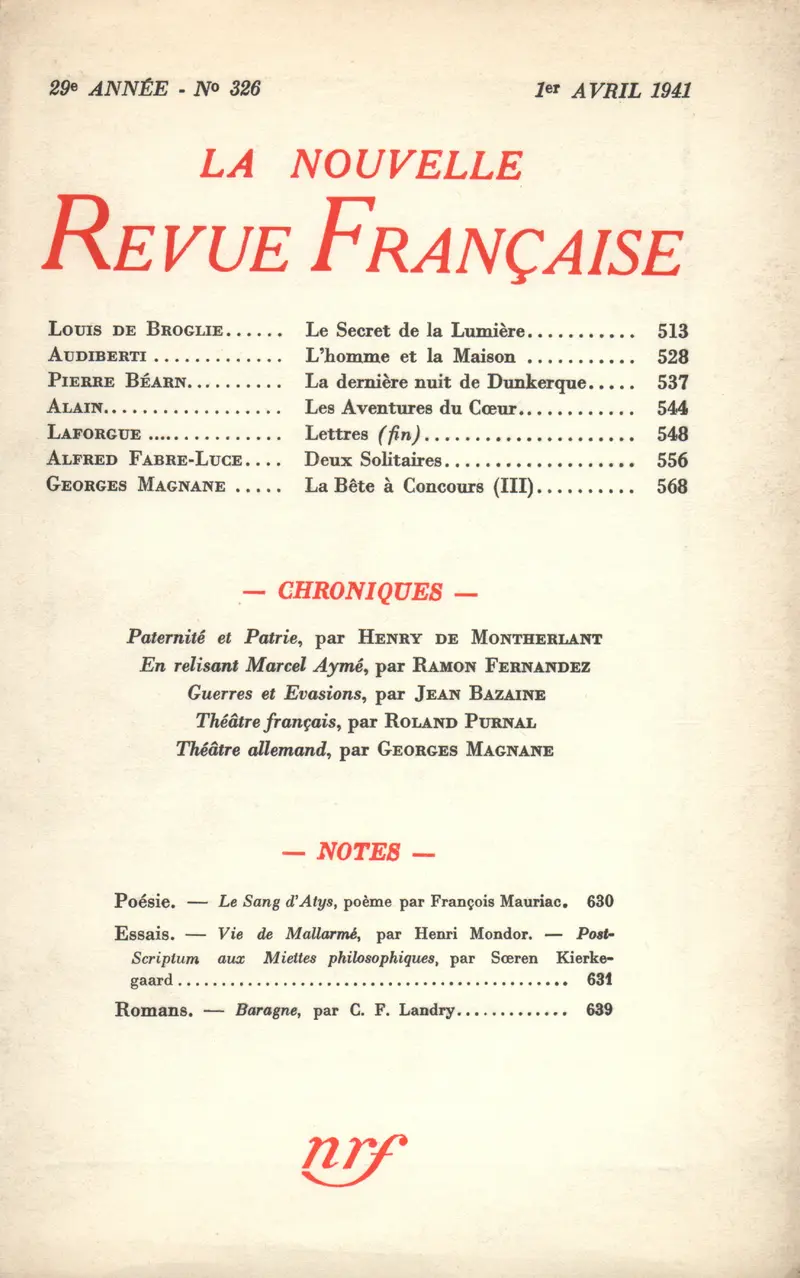 La Nouvelle Revue Française - Collectif