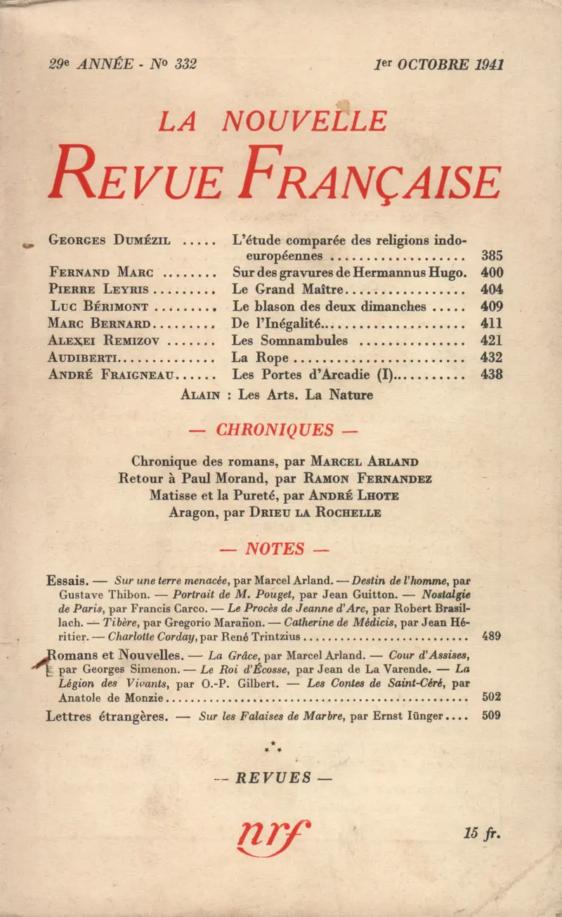 La Nouvelle Revue Française - Collectif