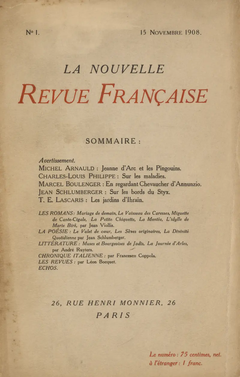 La Nouvelle Revue Française - Collectif