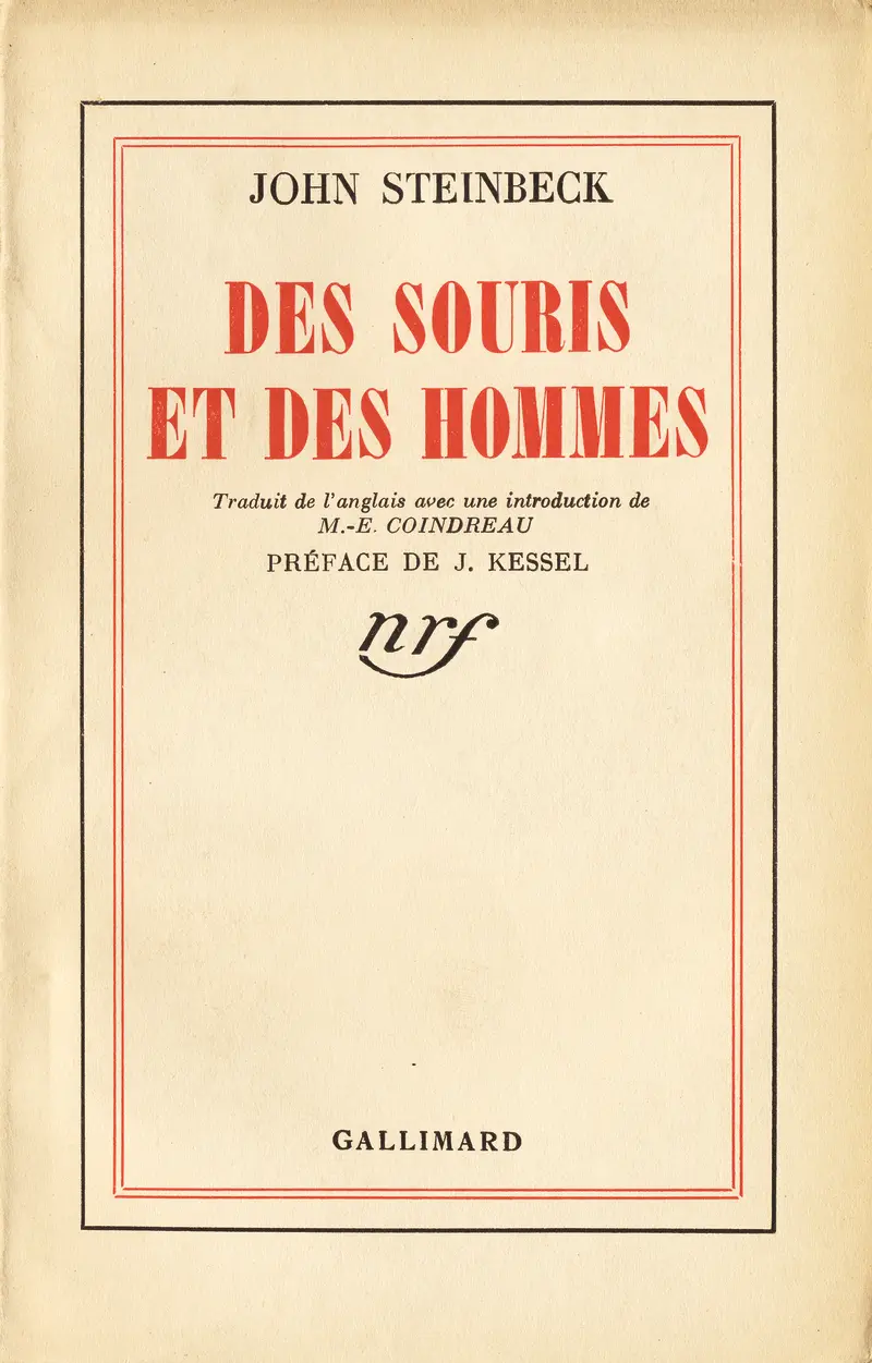Des souris et des hommes - John Steinbeck