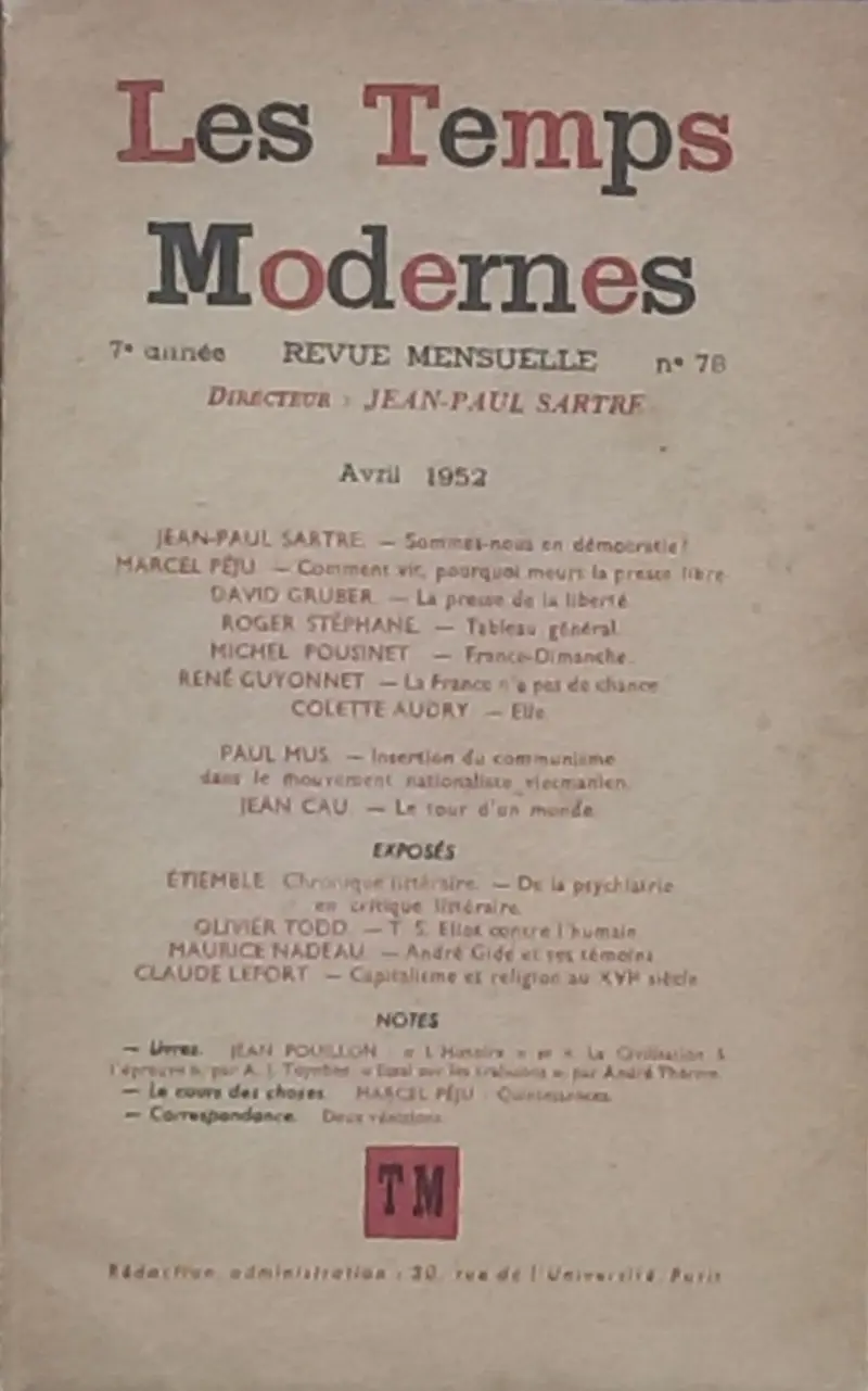 Les Temps Modernes - Collectif