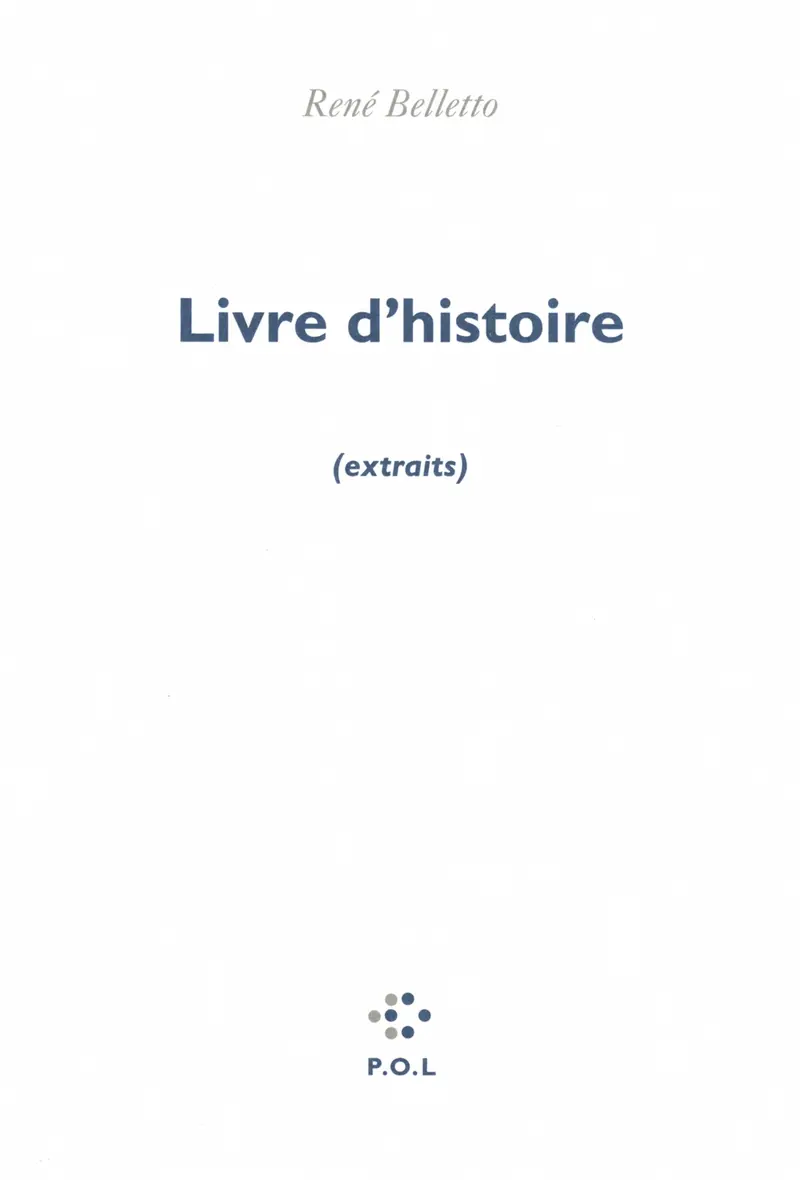 Livre d'histoire - René Belletto