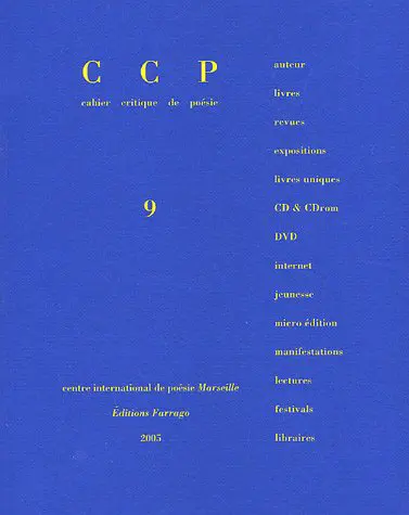 Cahier Critique de Poésie - Collectif