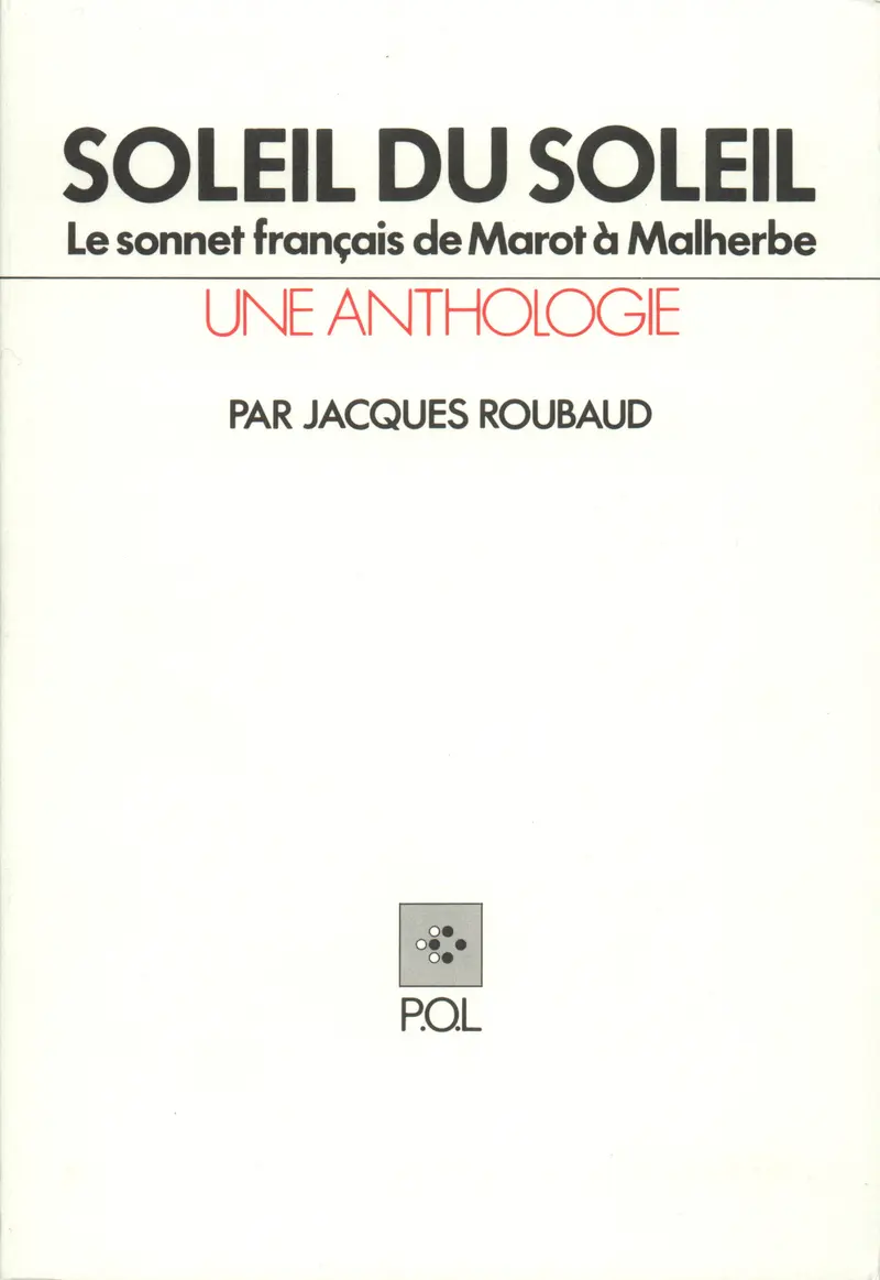 Soleil du soleil - Jacques Roubaud
