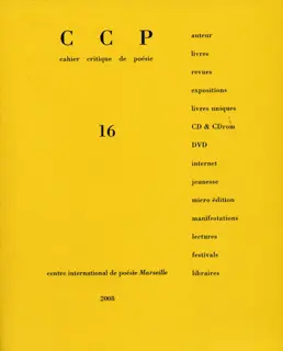 Cahier critique de poésie - Collectif