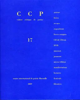 Cahier critique de poésie - Collectif