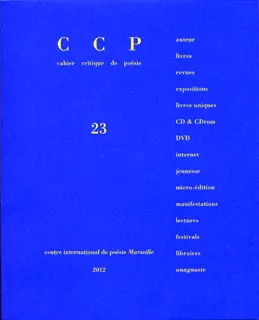 Cahier critique de poésie - Collectif