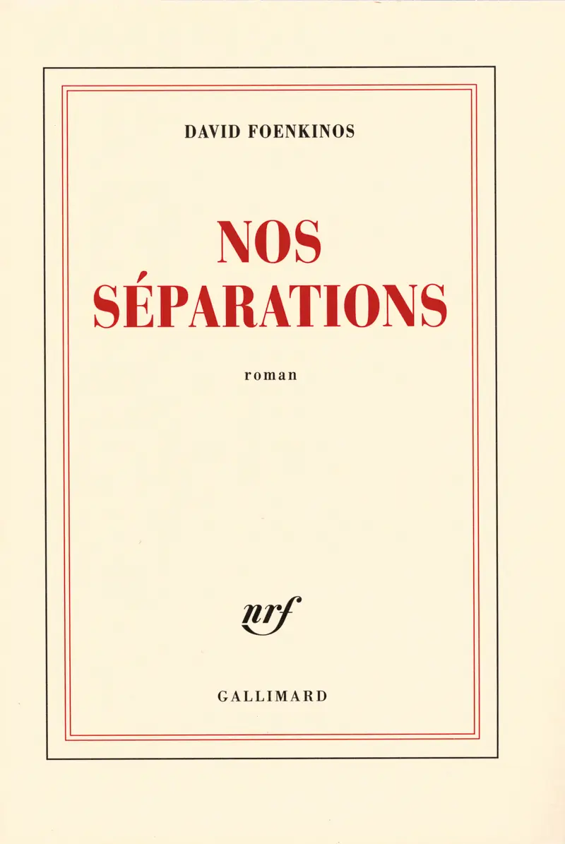Nos séparations - David Foenkinos