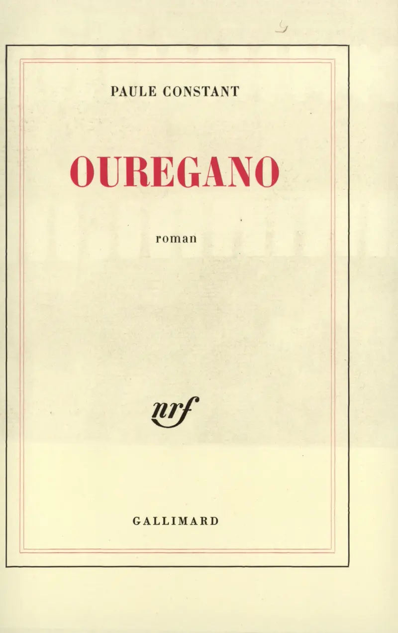 Ouregano - Paule Constant