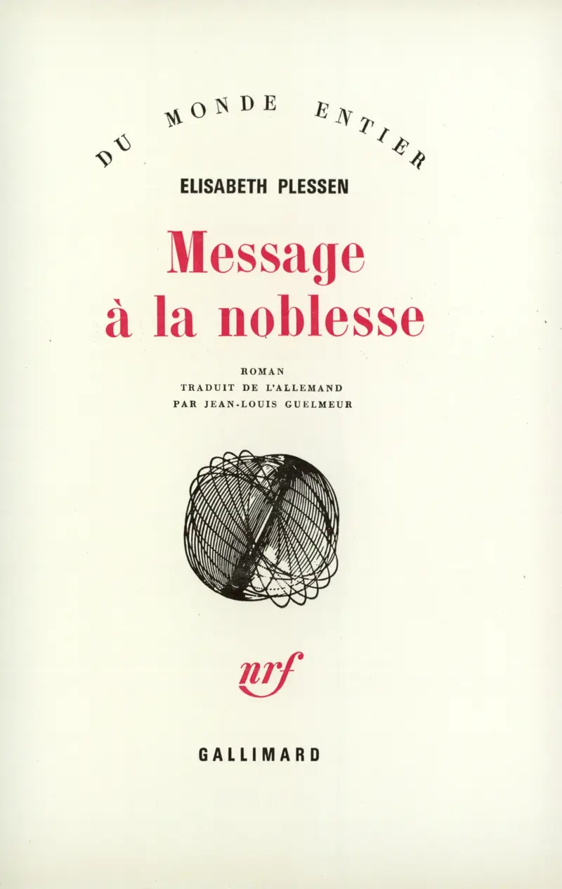 Message à la noblesse - Elisabeth Plessen